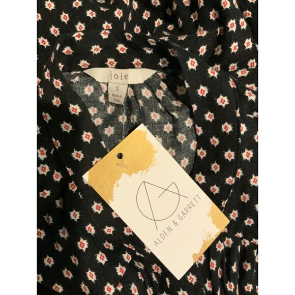 Joie Black & White Dotted Button-Up Shirt, Size Small - Picture 5 of 5